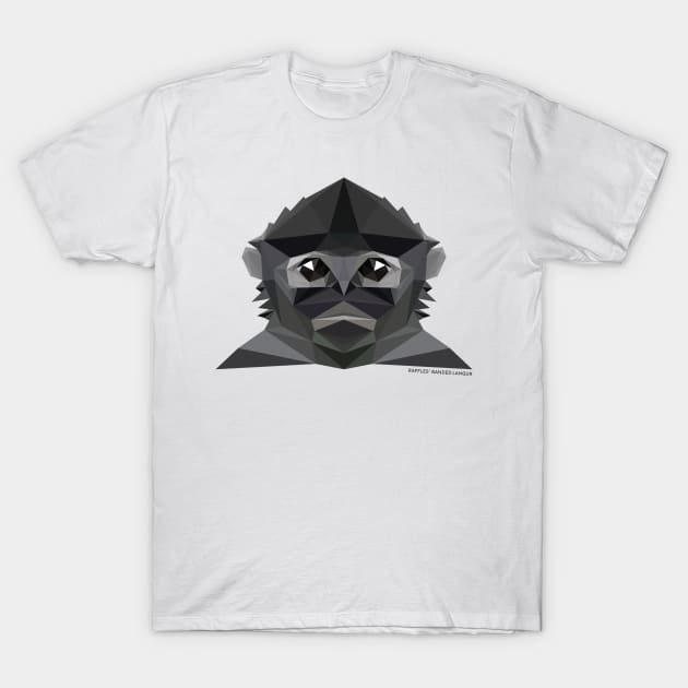 Raffles’ Banded Langur T-Shirt by GeometricWildlife